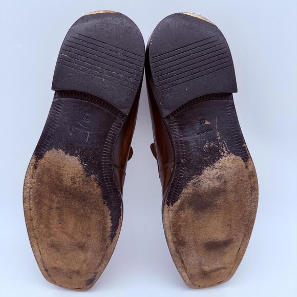 Hugo Boss Mens Brown Leather Loafers Dress Shoes Size 9.5 - Picture 9 of 12